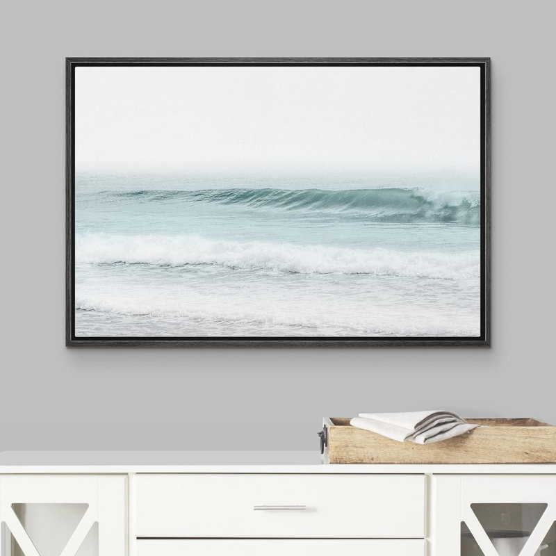 «Coastal Beach Ocean Wave On Washed Out Beach Nature», reproduction sur toile, H 16 po x l 24 po x P 1,5 po