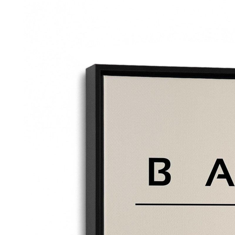 Impression éclipse de géométrie du Bauhaus, Cadre flottant noir satiné, H 18,75 po x l 12,75 po x P 1,75 po