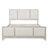Sturdy Modern Farmhouse Bed Frame with Upholstered Headboard and Solid Platform