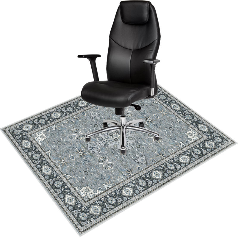Non-Slip Office Chair Mat 120x90cm, Printed Floor Protector for Hard Floors, Easy to Clean