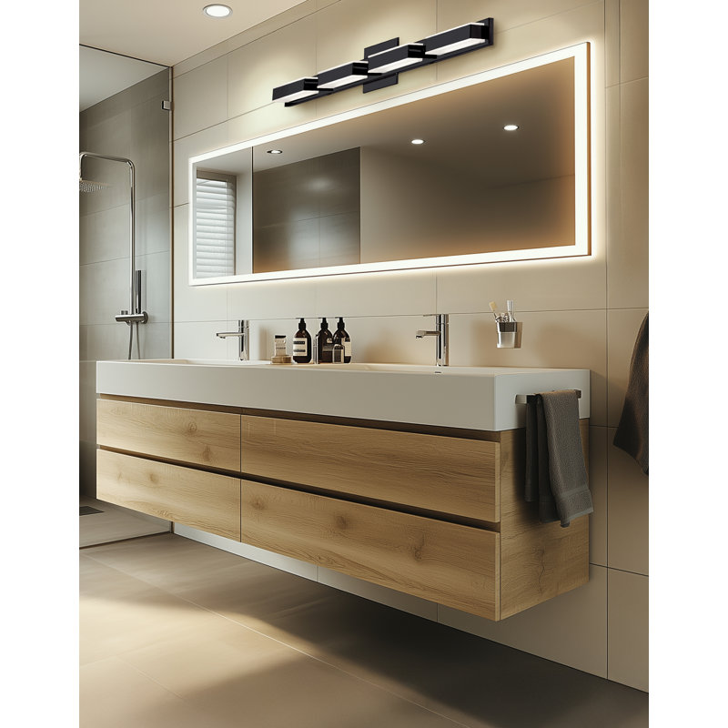 Viola 4 Light LED Wall Vanity Light, Black