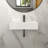 24"X16" White Ceramic Rectangular Wall Mounted Bathroom Sink With Faucet Hole And Overflow