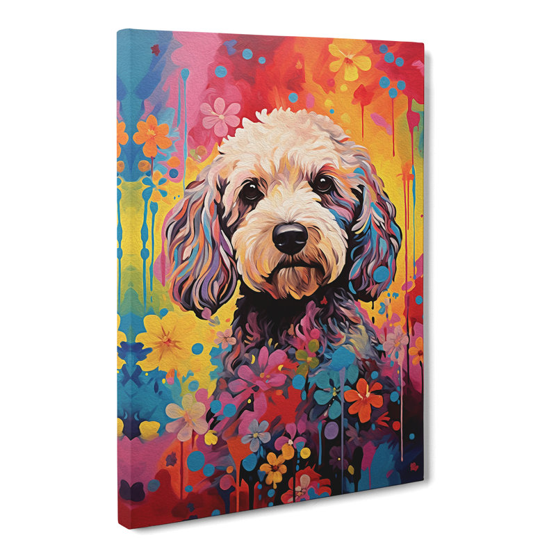 Cockapoo Colour Field - No Frame Print, 76cm H x 50cm W x 3cm D