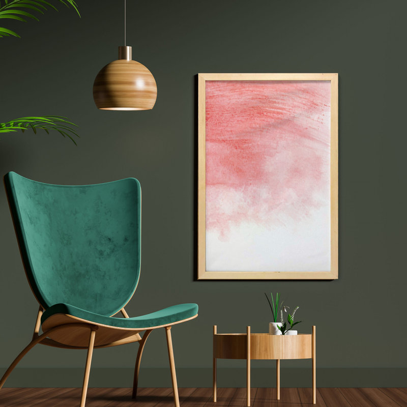 Brush Strokes With Ombre Effect Framed On Fabric Painting