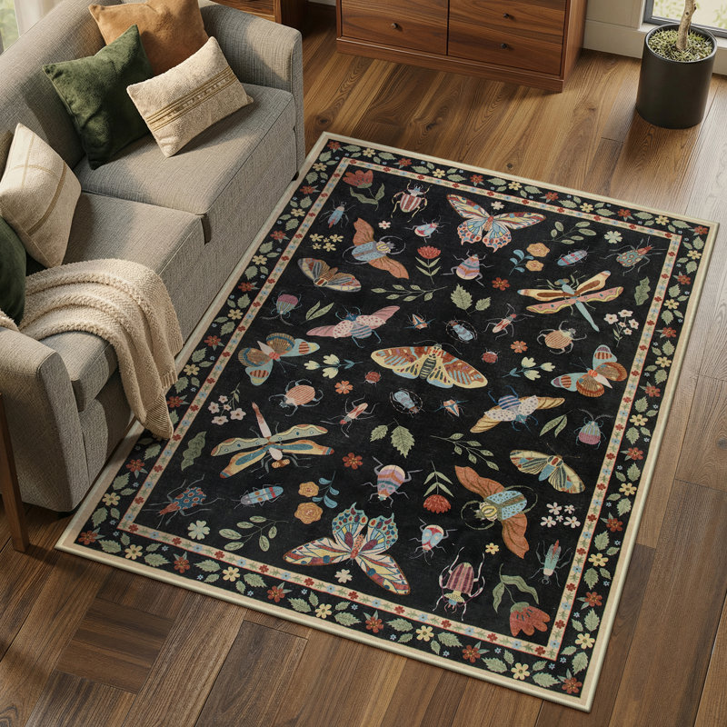 Tapis lavable pour animaux et insectes Goldene, Rectangle 5 pi x 7 pi