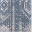 Tapis intérieur / extérieur bleu / ivoire en polypropylène tissé à la machine Bonnetta-2103013761