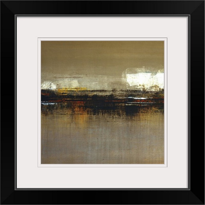 « rustique view i », reproduction, Cadre noir, H 20" x l 20" x P 1"