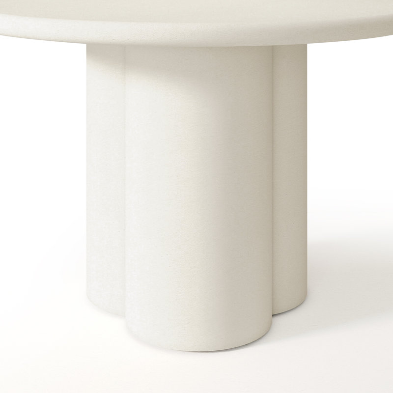 Table de salle à manger Hermelinda, Blanc