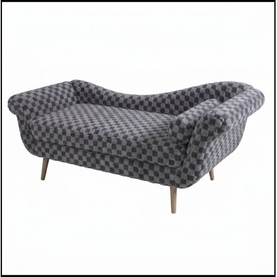 Banc avec accoudoirs élégants à volutes et pieds robustes
