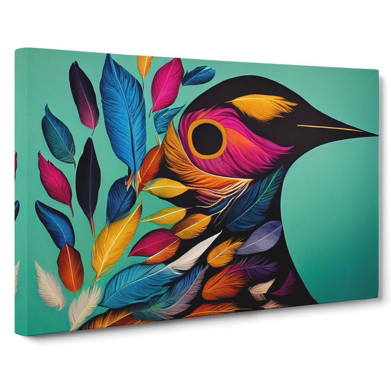 Luminous Bird Abstract - Wrapped Canvas, 35cm H x 50cm W x 3cm D