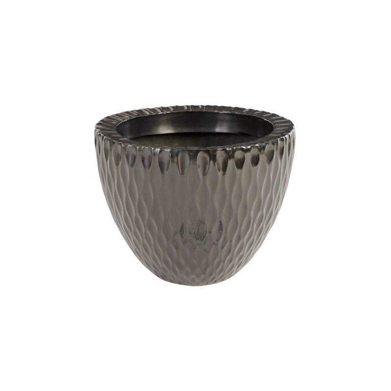Ripple Planter, Gel Coat Black