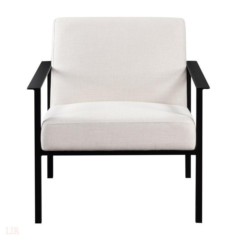 Fauteuil d'appoint en métal blanc Millie