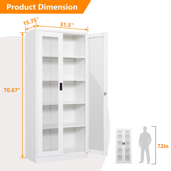 Ameriwood Home Clarkson Storage Cabinet in White 