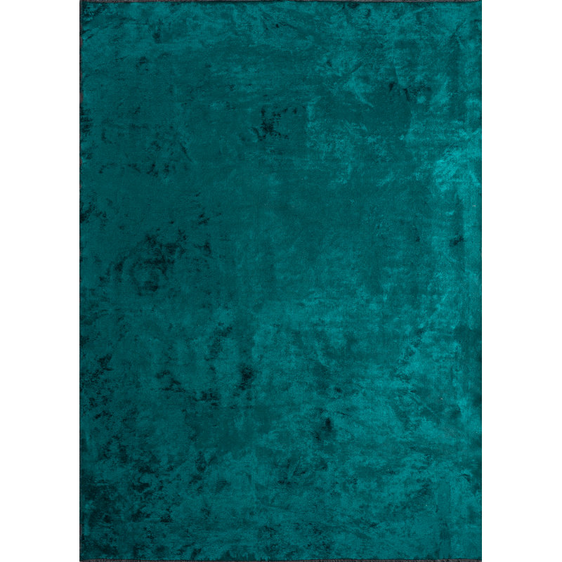 Rapture Teal Abstract Luxury Area Rug, Rectangle 7'10" x 11'2"