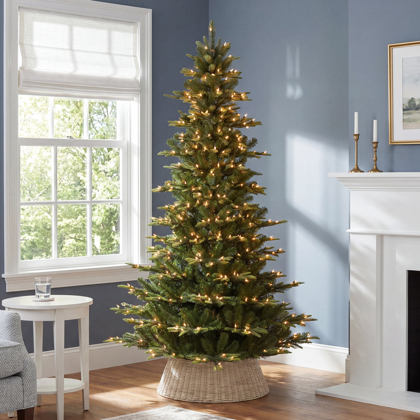 108' Lighted Artificial Fir Christmas Tree