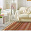 Tapis cuivre / beige en laine fait à la main Kilim