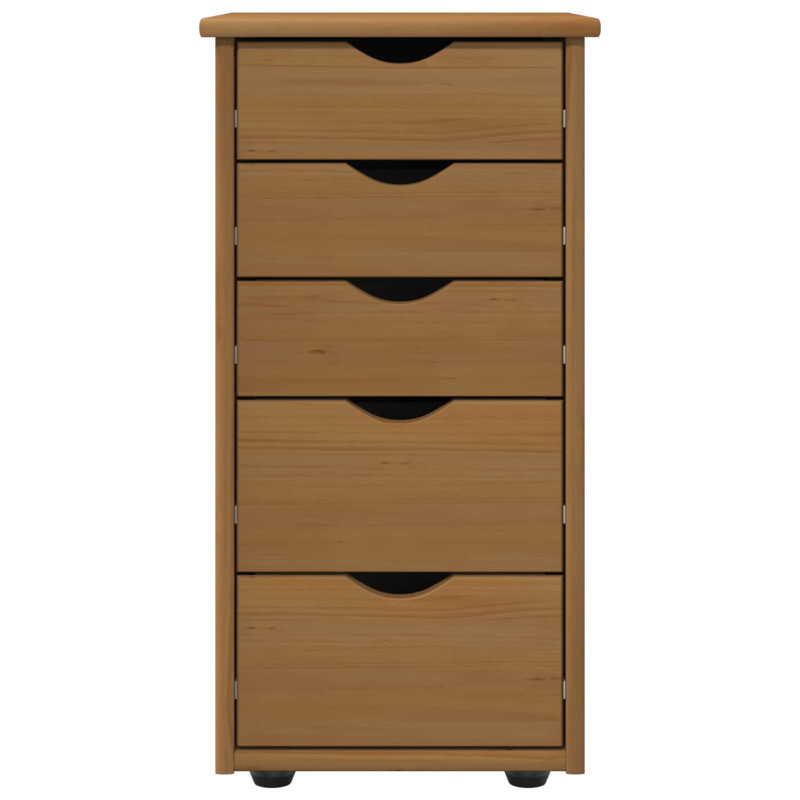 Solid Wood Chest of Drawers, Honey Brown