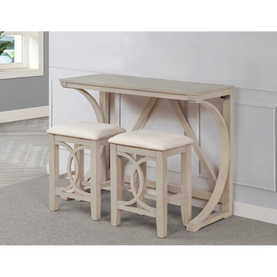 Ensemble de 3 panneaux en panneau de fibres à densité moyenne blanc antique
