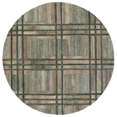 Genre Hand Tufted Plaid Indoor Rug