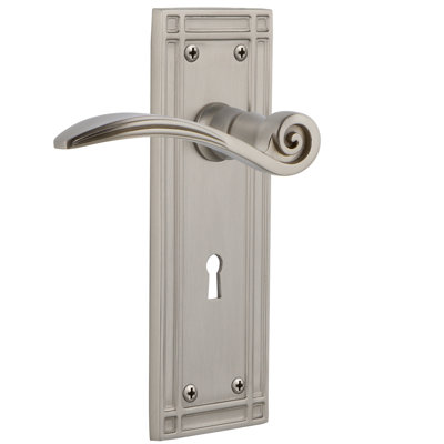 Mission Plate Passage (Hall & Closet) with Decorative Keyhole and Swan Lever