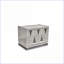 Ensemble de chambre à coucher grand et moderne 5 pièces Bois contemporain gris sable de rivière avec éclairage DEL et amp; Rangement hydraulique | Bois | Lits standard