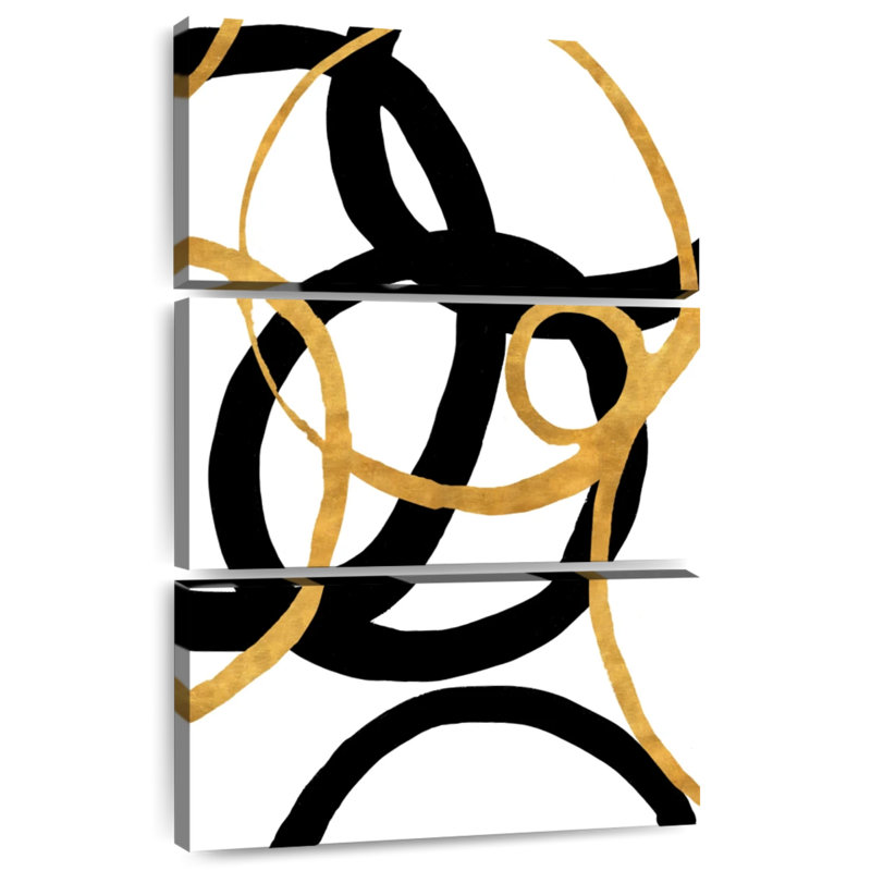 Avery noir et or II, H 38 po x l 24 po