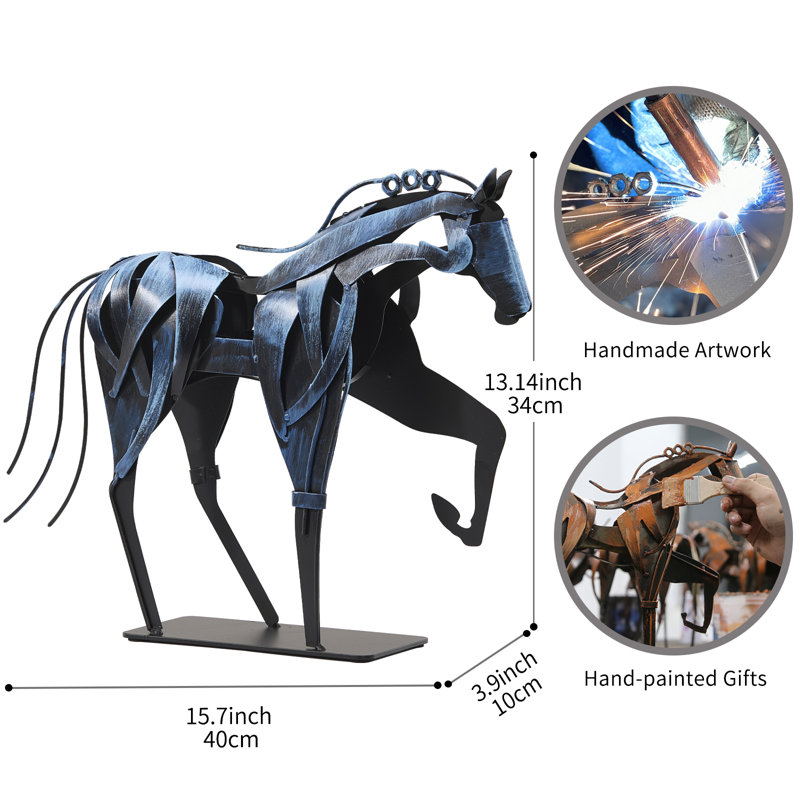 Figurines et sculptures d'animaux Kaern, Bleu rétro