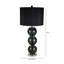 Boneau 71cm Table Lamp with Glass Base For Bedroom Furniture, Bedside Buffet Lamp with Linen Shade