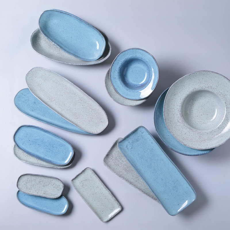 Assiette à salade ou à dessert en grès de 7,48 po Pistache Commercial