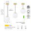 Luminaire suspendu 1 lumière Andren-727446070