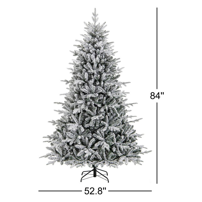 Sapin de Noël givré pré-éclairé, 7'