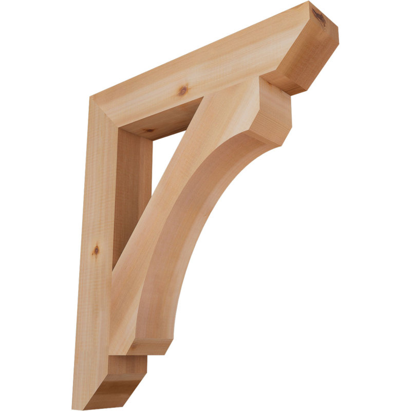 Support en bois / corbeau, Cèdre rouge de l'Ouest (lisse), H 26 po x l 3,5 po x P 22 po