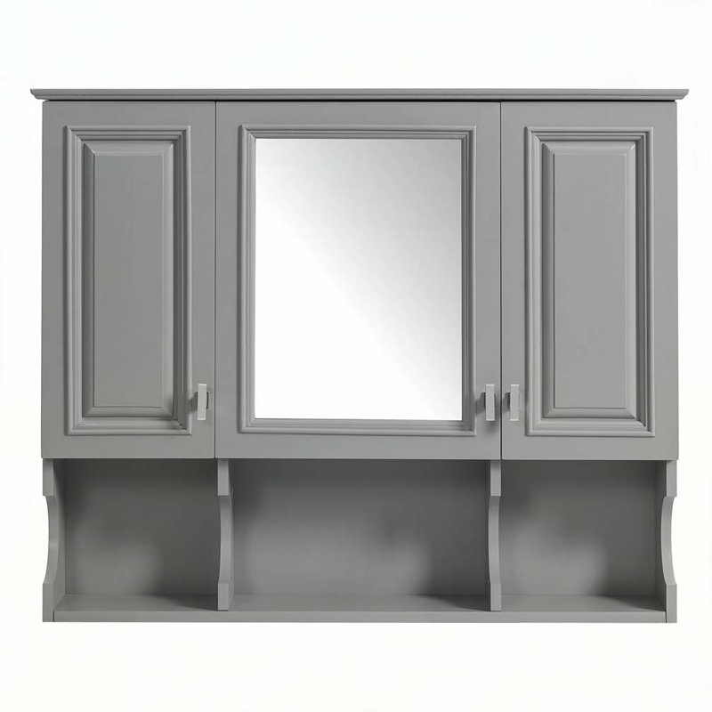 Pharmacie murale de salle de bain 35 po x 28 po, Gris