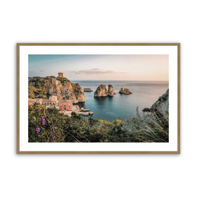 Coastal Grandure Print, in a Frame,