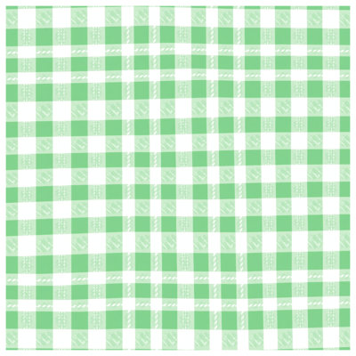 Green White Gingham Pattern Bath Mat