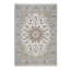 Tapis oriental blanc perle 6 pi 3 po x 9 pi 2 po Nain avec motif de médaillon floral, 250 KPSI