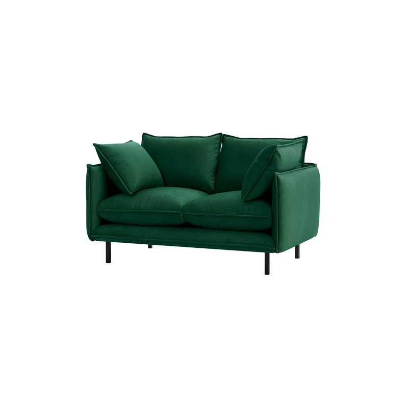 Neptali 2 Seater Velvet Sofa, Green