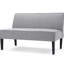 Gris 50 po avec revêtement en tissu, structure en bois massif offrant de la stabilité, lin confortable, design élégant pour votre espace, structure, lin relaxant de haute qualité, décoration intérieure moderne