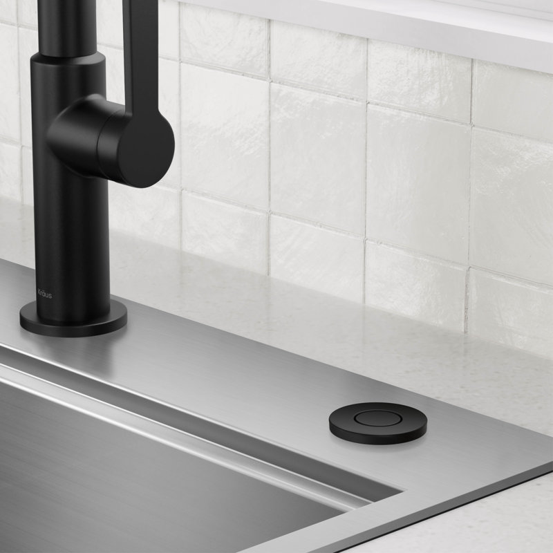 WasteGuard Stainless Steel Air Switch, Matte Black