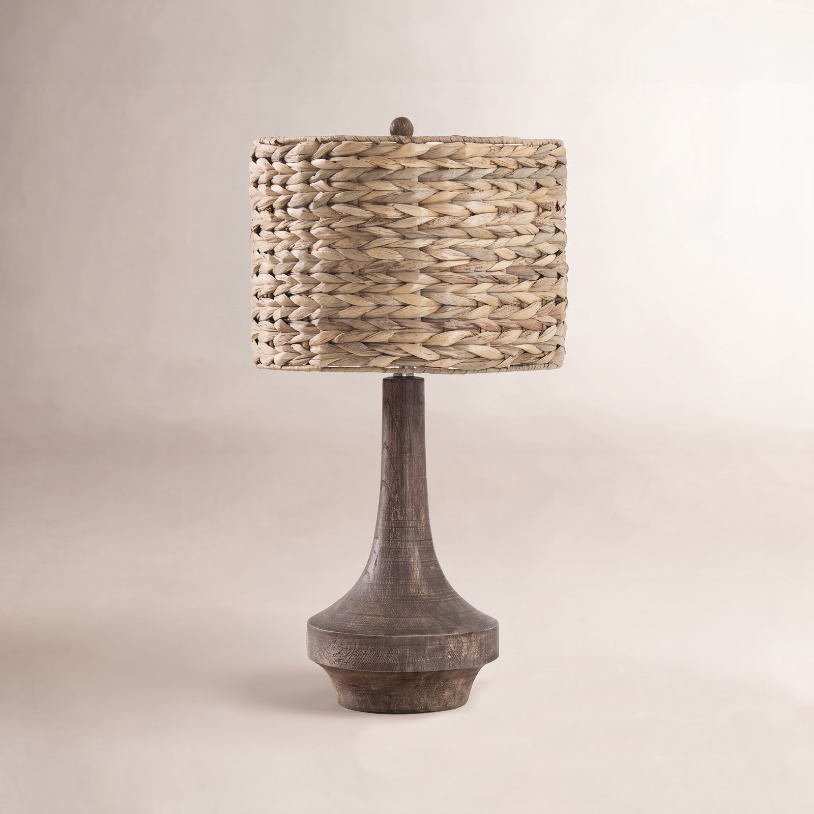 Claudette Resin Table Lamp, Distressed Brown