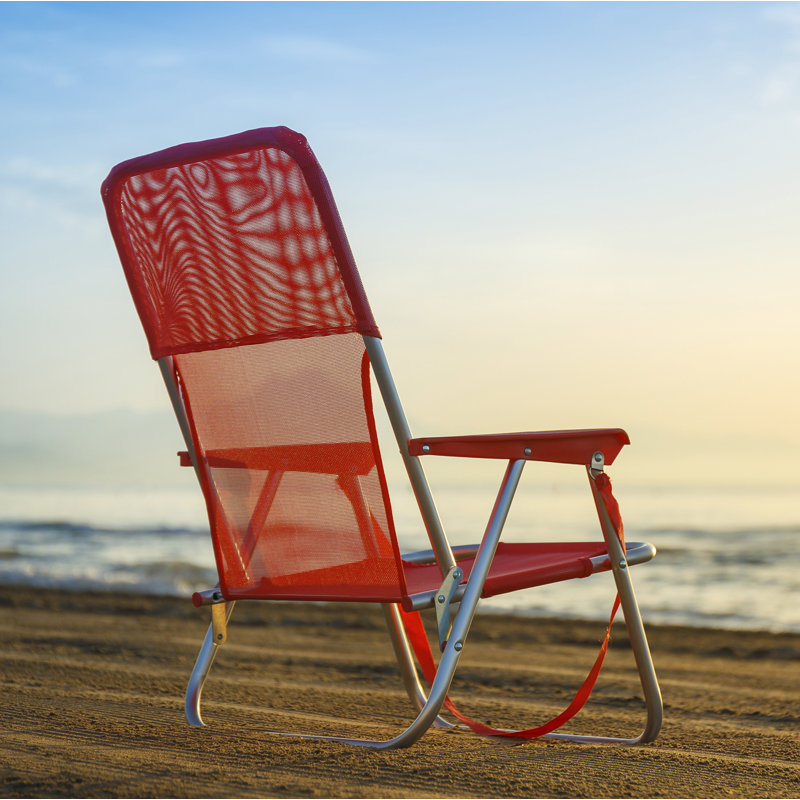 Folding Beach Chair, Red