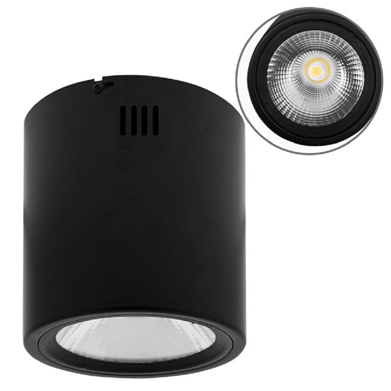 Kira LED Flush Mount, Black, 18cm H x 16cm W x 16cm D