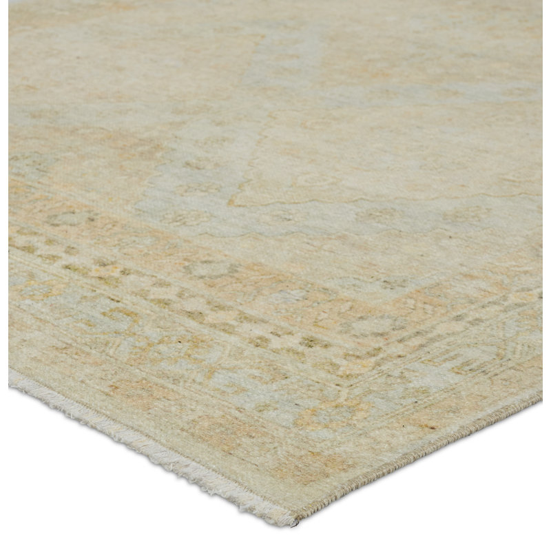 Tapis de couloir bleu clair et vert clair Winn BOH25, Tapis de couloir : 3 pi x 10 pi