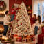 4.5/5.5/6.5/7/7.5/8/9 FT Prelit Snow Flocked Artificial Christmas Tree with Incandescent Warm White Lights, Sturdy Metal Hinges & Collapsible Base, Easy Assembly, Snow Flocked Full Prelighted Xmas Tree W Branch Tips, White-1410641379