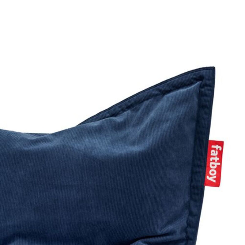 Original Slim Recycled Cord Bean Bag Chair, Deep Blue 100% Polyester