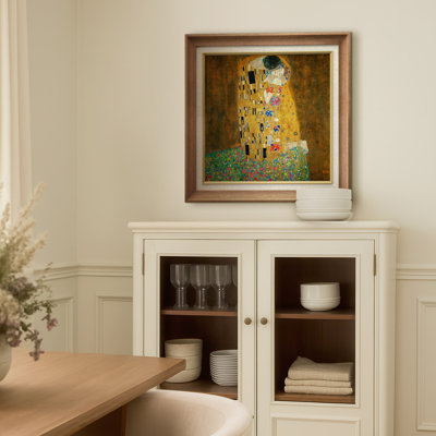 «Famous Artwork The Kiss» par Gustav Klimt, reproduction d'art sur toile