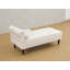 Chaise longue blanche en tissu moelleux