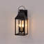 Applique murale d'extérieur 20 po, lanterne murale d'extérieur à lumière de porche, luminaire d'extérieur noir moderne à 2 lumières, ensemble d'éclairage extérieur pour garage, 1 paquet