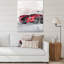 «Beautiful Old Red Car on the Grey», reproduction sur toile-67331426-67331430
