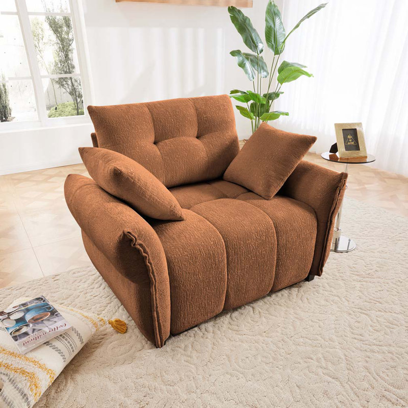 Chaise en chenille, Orange brûlé